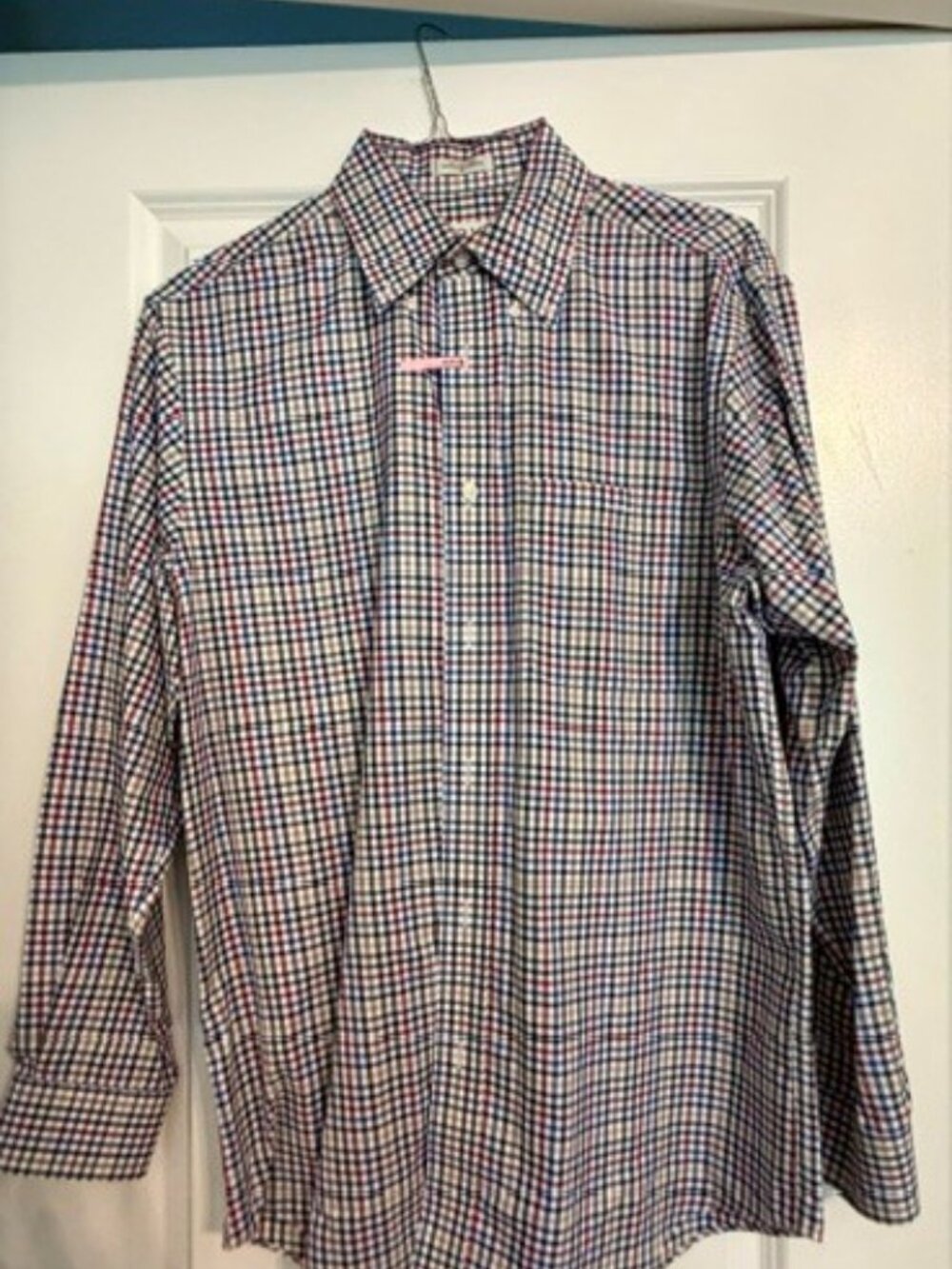 Orvis Long Sleeve Button Up Mens M. Check Shirt Trim Fit 100% Cotton 2565